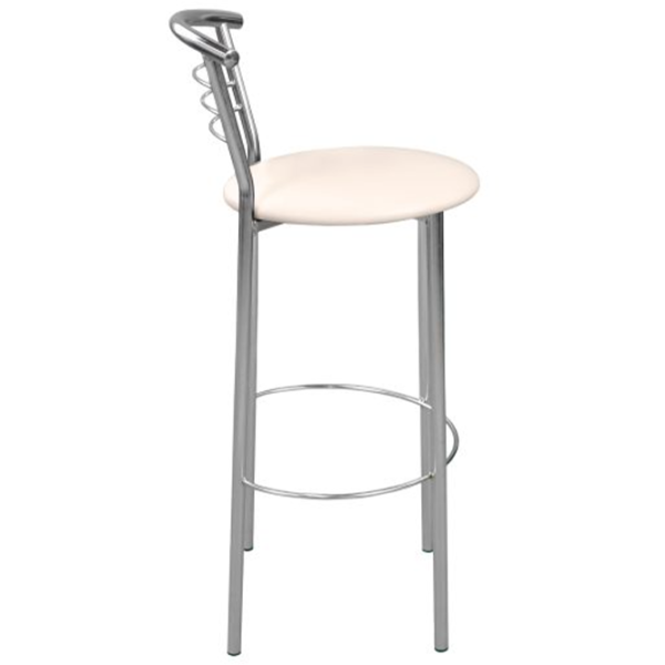Scaun de bar DecoPrim Marco hoker chrome V-4 Piele eco/ Metal/ Beige photo 3 Scaun de bar DecoPrim Marco hoker chrome V-4 Piele eco/ Metal/ Beige photo 3