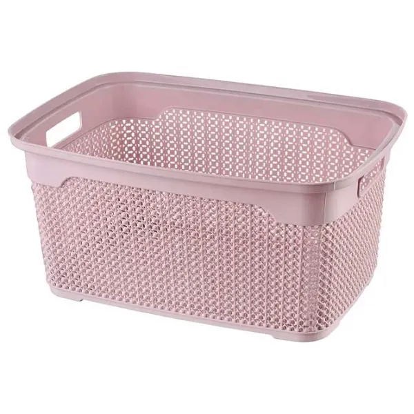 Coș pentru rufe Proff Pearl 30 l/ Plastic/ Pink Gray photo 2
