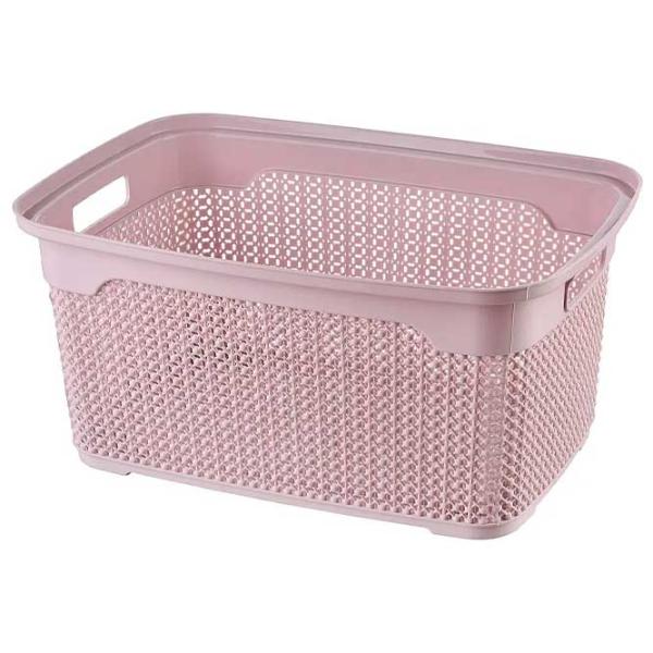 Coș pentru rufe Proff Pearl 30 l/ Plastic/ Pink Gray photo 2
