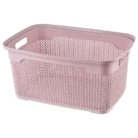 Coș pentru rufe Proff Pearl 30 l/ Plastic/ Pink Gray photo 2