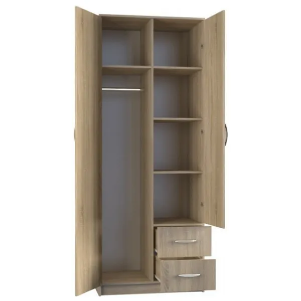 Шкаф Классический TopEshop Romana 80 x 52см x 205 / ЛДСП / Дуб cонома photo 2 Шкаф Классический TopEshop Romana 80 x 52см x 205 / ЛДСП / Дуб cонома photo 2