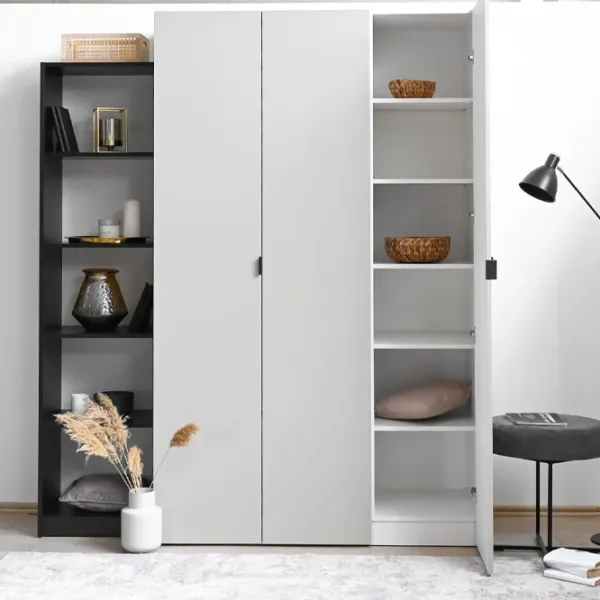 Dulap Clasic Fabrik Home Hardy 90 x 55 x 220 / PAL / Gray matt light photo 4 Dulap Clasic Fabrik Home Hardy 90 x 55 x 220 / PAL / Gray matt light photo 4