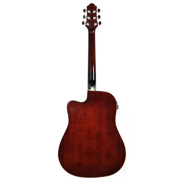 Chitară electro-acustică Flame DG 200 CE WRS 4/ 4, Dreadnought, Red Burst photo 3