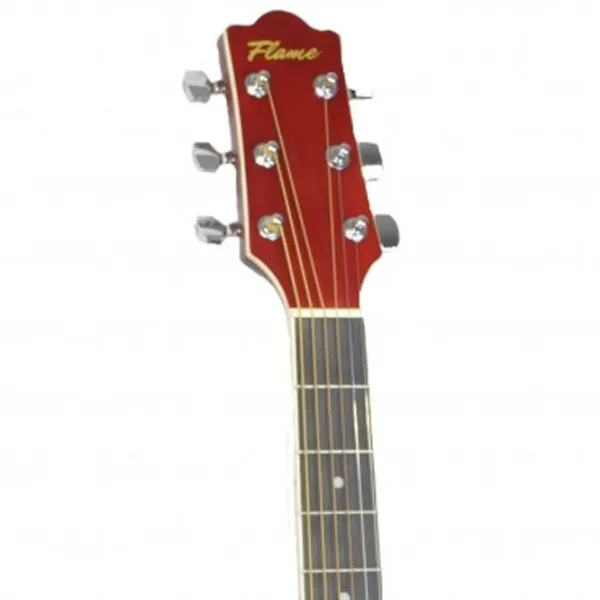 Chitară electro-acustică Flame DG 200 CE WRS 4/ 4, Dreadnought, Red Burst photo 7