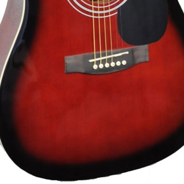 Chitară electro-acustică Flame DG 200 CE WRS 4/ 4, Dreadnought, Red Burst photo 8