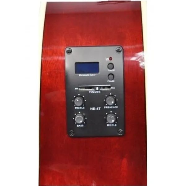 Chitară electro-acustică Flame DG 200 CE WRS 4/ 4, Dreadnought, Red Burst photo 9