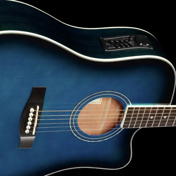 Chitară electro-acustică Harley Benton D-120CE TB 4/ 4, Dreadnought, Blue photo 7