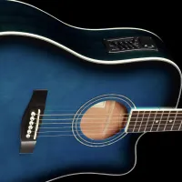 Chitară electro-acustică Harley Benton D-120CE TB 4/ 4, Dreadnought, Blue photo 7