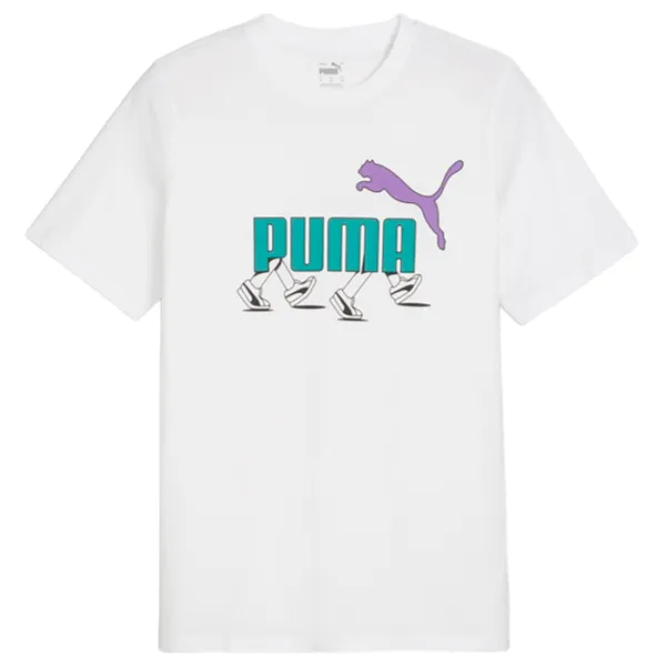 Tricou pentru bărbați Puma Graphics Sneaker Tee 100% bumbac/ White photo 2