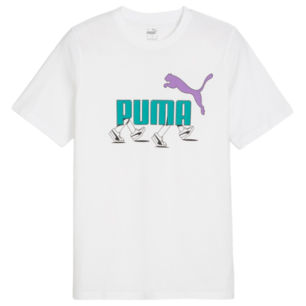 Tricou pentru bărbați Puma Graphics Sneaker Tee 100% bumbac/ White photo 2