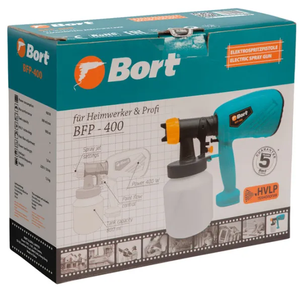 Aerograf Bort BFP-400 0.9 l/ Blue photo 6