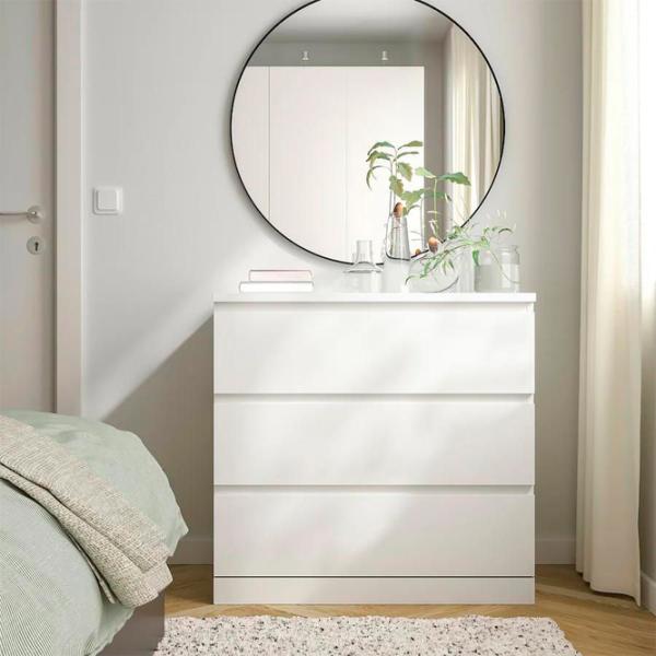 Комод Ikea Malm 78см x 80см x 48см/ МДФ/ Белый photo 2