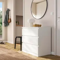 Comodă Ikea Malm 78 x 80 x 48/ MDF/ Alb photo 4