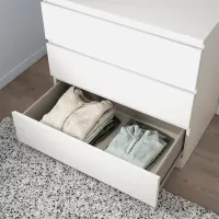 Comodă Ikea Malm 78 x 80 x 48/ MDF/ Alb photo 5