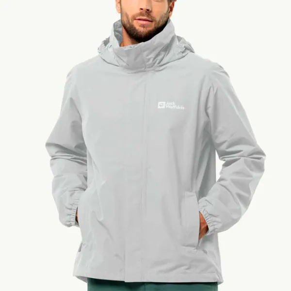 Jachetă pentru bărbați Jack Wolfskin Stormy Point 2L Jkt M Semi-sezon/ Gray photo 2