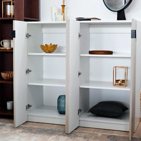 Comodă Fabrik Home Hardy 110 x 120 x 47/ MDF/ Gray Matt photo 5