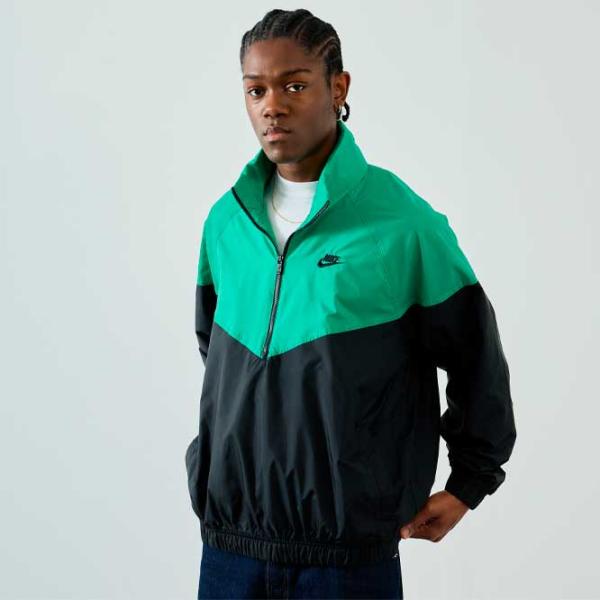 Ветровка для мужчин Nike Nk Wr Anorak Jkt Демисезонная/ Чёрный Зелёный photo 2
