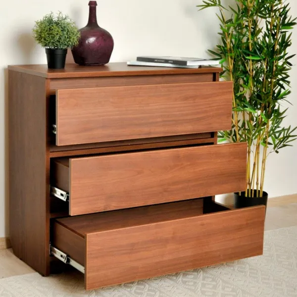 Комод Fabrik Home Havana 79см x 80см x 38.5см/ ДСП/ Орех каменный photo 2
