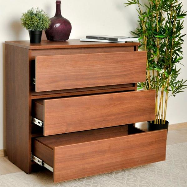 Комод Fabrik Home Havana 79см x 80см x 38.5см/ ДСП/ Орех каменный photo 2