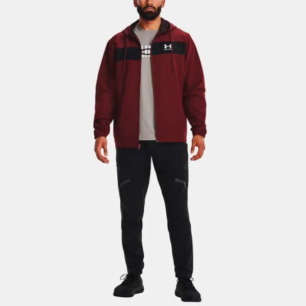 Jachetă pentru bărbați Under Armour Sportstyle Windbreaker Semi-sezon/ Red photo 4 Jachetă pentru bărbați Under Armour Sportstyle Windbreaker Semi-sezon/ Red photo 4
