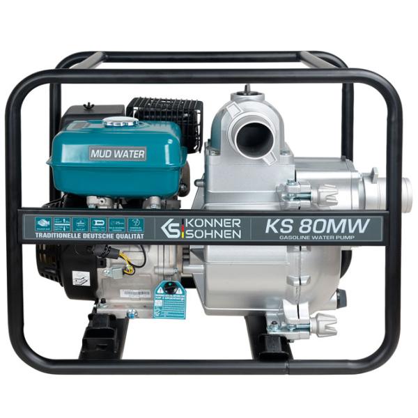 Мотопомпа Könner & Söhnen KS80MW 60000 л/ ч 6700 Вт/ Бензин photo 2