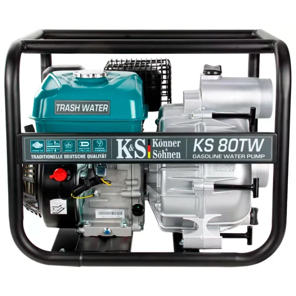 Мотопомпа Könner & Söhnen KS80TW 57000 л/ ч 5000 Вт/ Бензин photo 2