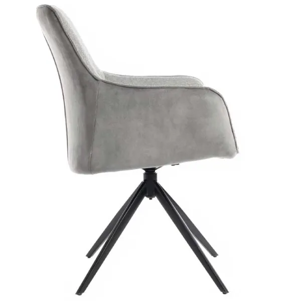 Fotoliu de birou DecoPrim Queen Catifea/ Gray photo 3 Fotoliu de birou DecoPrim Queen Catifea/ Gray photo 3