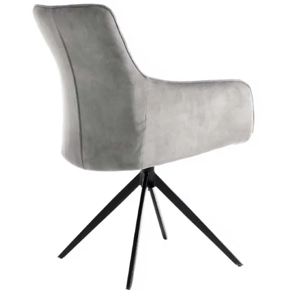 Fotoliu de birou DecoPrim Queen Catifea/ Gray photo 4 Fotoliu de birou DecoPrim Queen Catifea/ Gray photo 4