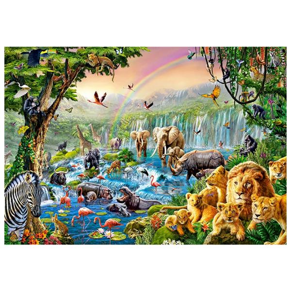 Puzzle 2D Castorland 500 Jungle River 9+/ Numărul de piese: 100 photo 2