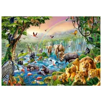 Puzzle 2D Castorland 500 Jungle River 9+/ Numărul de piese: 100 photo 2