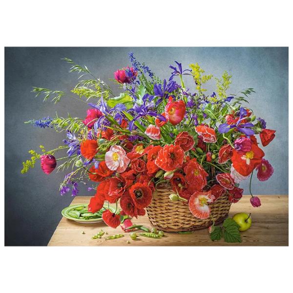 Puzzle 2D Castorland 500 Bouquet of poppies 9+/ Numărul de piese: 500 photo 2
