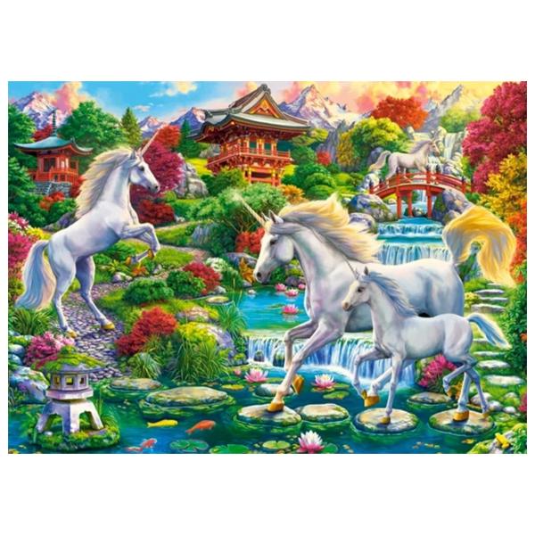 Puzzle 2D Castorland 260 Unicorn Garden 8+/ Numărul de piese: 260 photo 2