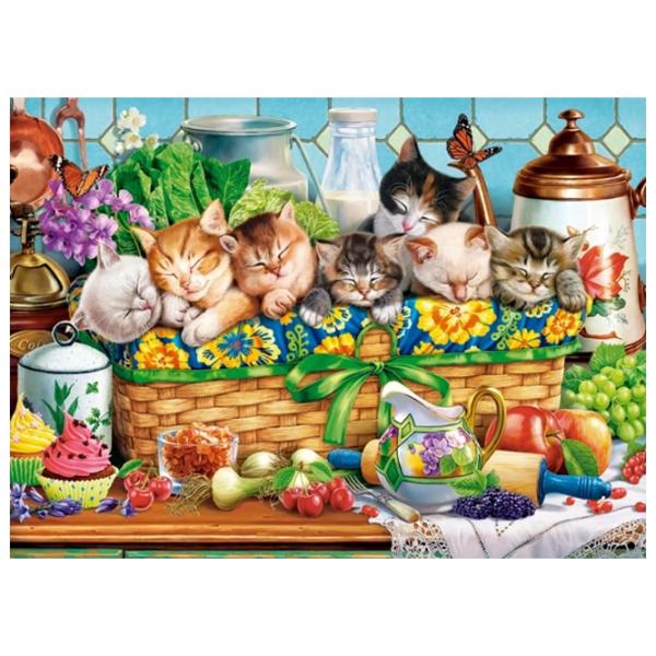 Puzzle 2D Castorland 200 Napping Kittens 7+/ Numărul de piese: 200 photo 2