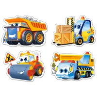 Set de puzzle-uri Castorland Funny Building Machines 3+/ Numărul de piese: 22 photo 2