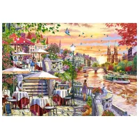 Puzzle 2D Castorland 1000 Romantic City Sunset 9+/ Numărul de piese: 1000 photo 2