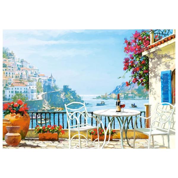 Puzzle 2D Castorland 1000 Mediterranean Wine for Two 9+/ Numărul de piese: 1000 photo 2