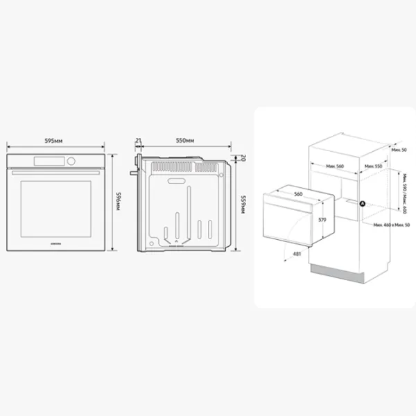 Духовой шкаф Samsung NV7B4125ZAS/ WT 3850 Вт/ Серебристый photo 12