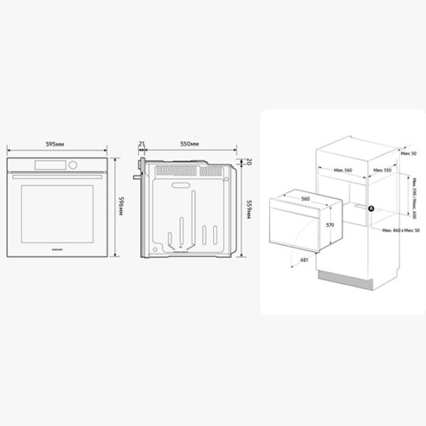 Духовой шкаф Samsung NV7B4125ZAS/ WT 3850 Вт/ Серебристый photo 12