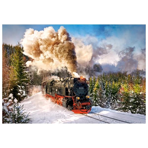 Пазл 2D Castorland 1000 Steam Train 9+/ Количество деталей: 1000 photo 2