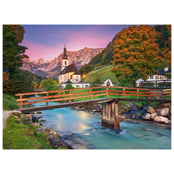 Puzzle 2D Castorland 2000 Sunset in Ramsau 9+/ Numărul de piese: 2000 photo 2