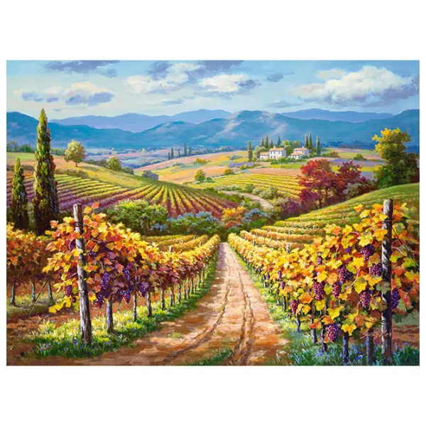 Puzzle 2D Castorland 3000 Vineyard Hill 9+/ Numărul de piese: 3000 photo 2