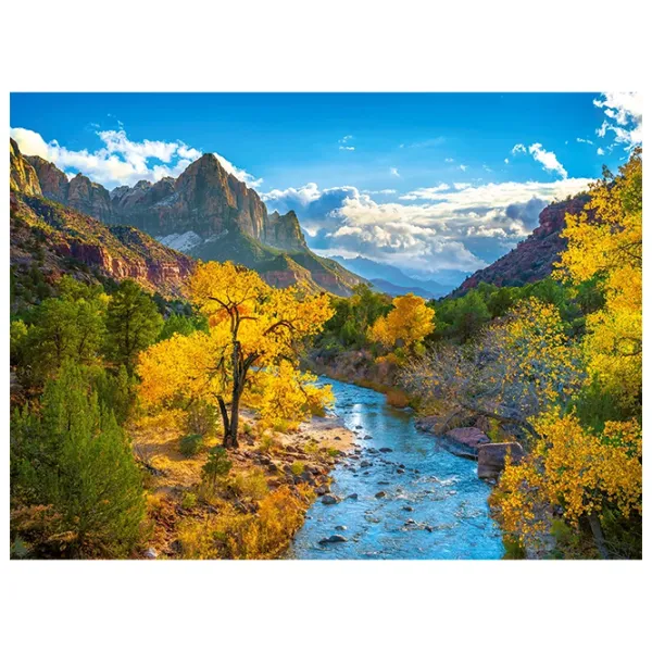 Puzzle 2D Castorland 3000 Autumn in Zion National Park, USA 9+/ Numărul de piese: 3000 photo 2