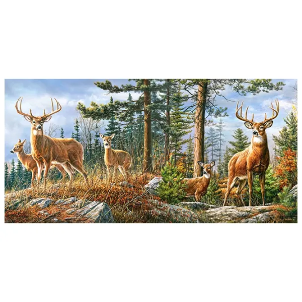 Puzzle 2D Castorland 4000 Royal Deer Family 9+/ Numărul de piese: 4000 photo 2