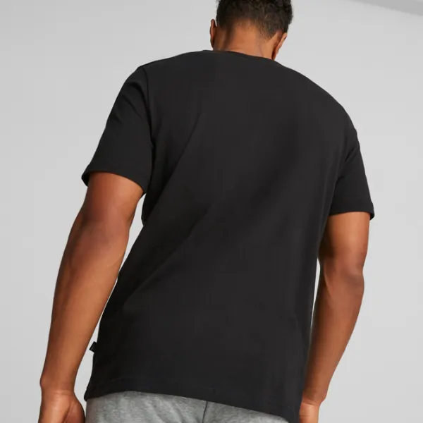 Tricou pentru bărbați Puma Ess Logo Tee 100% bumbac/ Black photo 4