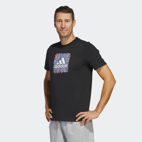 Tricou pentru bărbați Adidas M Opt G T 100% bumbac/ Black photo 2