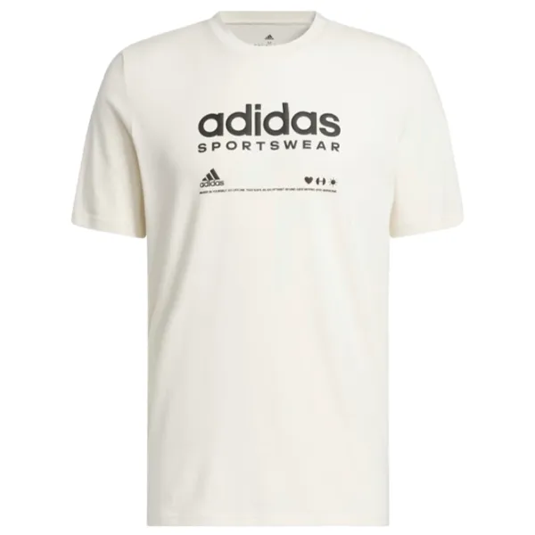 Tricou pentru bărbați Adidas M Lounge Tee 100% bumbac/ White photo 5
