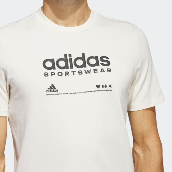Футболка для мужчин Adidas M Lounge Tee 100% хлопок/ Белый photo 4