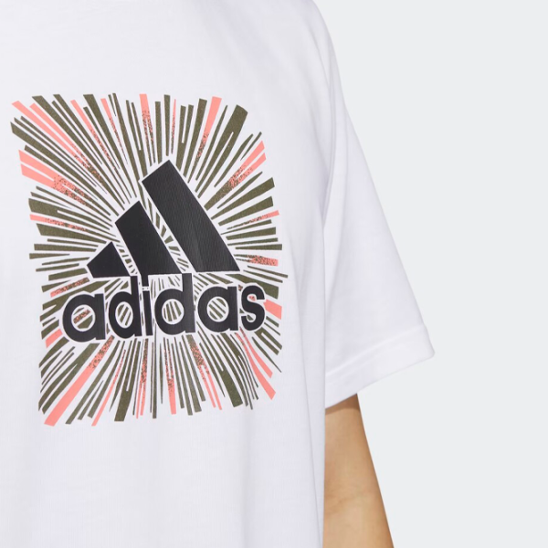 Tricou pentru bărbați Adidas M Opt G T 100% bumbac/ White photo 5