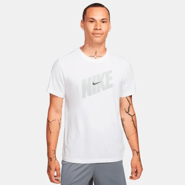 Tricou pentru bărbați Nike M Nk Df Tee Hbr Novelty 58% bumbac , 42% poliester/ White photo 2