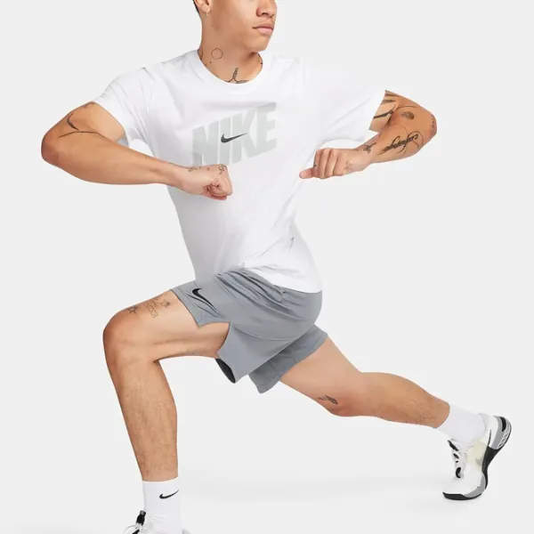 Tricou pentru bărbați Nike M Nk Df Tee Hbr Novelty 58% bumbac , 42% poliester/ White photo 4